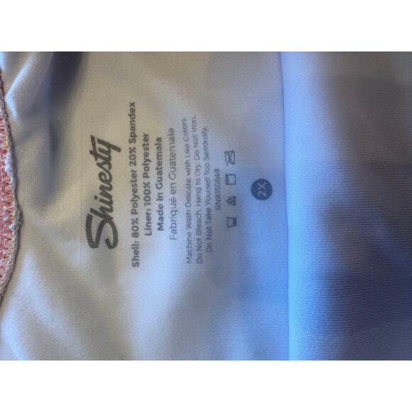 Shinesty x Natural Light Naturday Flamingo Strawberry Swimsuit 2X Anheuser-Busch - Picture 6 of 6